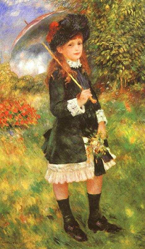 Pierre Renoir Young Girl with a Parasol France oil painting art